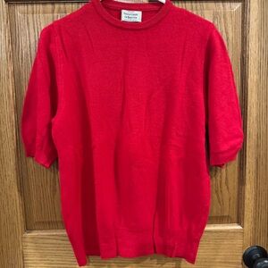 United Colors of Benetton Red Italian Lambswool Angora Knit Sweater